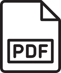 document file icon vector outline document symbol label for download