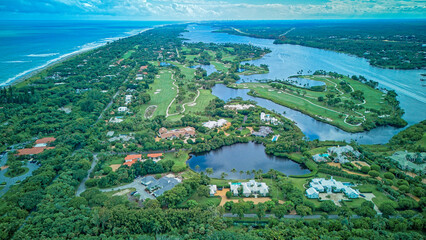 aerial view of Jupiter Island and Golf © Bruce