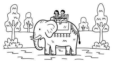 Halloween Pumpkins Jack o Lantern Seamless Border Hand Drawn Vector