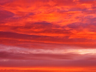Fiery Autumn Sunrise over Dorset England
