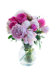 Fresh peonies flowers