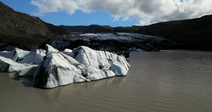 Drone footage documenting the beauty and tragedy of Iceland&rsquo;s melting glaciers, revealing the stark evidence of global warming and the irreversible effects of climate change on our planet.