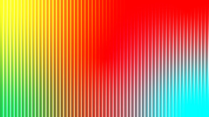 Vibrant Red Cyan Yellow Gradient Lines Background &mdash; Abstract Striped Futuristic Texture for Modern Design and Digital Art Projects