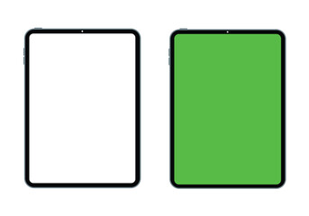 MobileTablet Mockup with Green Screen and Blank Display – Digital Device Template for App, UI, and Presentation Design
