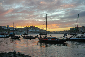 the beautiful sky over Porto at sunset