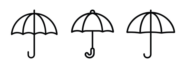 Umbrella vector illustration: rain protection, weather accessory, parasol, rain gear, doodle art