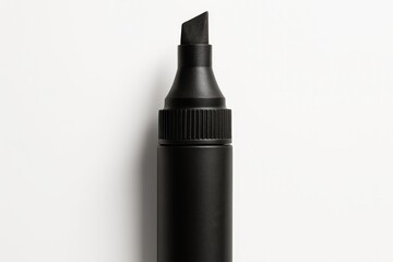 Fototapeta premium Sleek black permanent marker pen isolated on white with rich felt tip texture