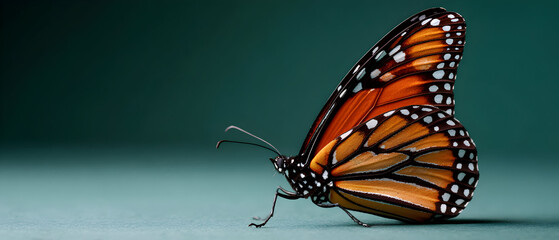 Fototapeta premium Monarch Butterfly Resting A CloseUp of Natures Beauty.