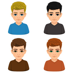 boy with different colored hair and eyes