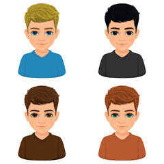 boy with different colored hair and eyes