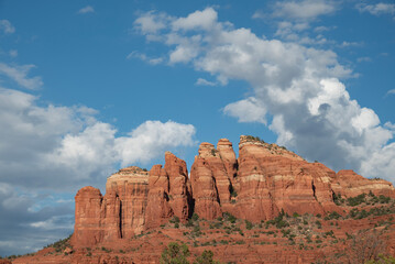 Sedona red rocks and clouds
