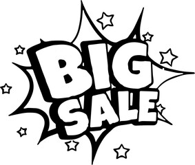 Big sale call out stamp promo sign label sticker badge bright color