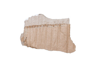 A piece of torn cardboard with visible texture and raw edges, laying flat. This serves as a versatile background or packaging material for art and design projects.
