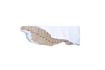 This image showcases a piece of torn paper with a subtle brown texture and white background, suitable for various artistic and design applications.