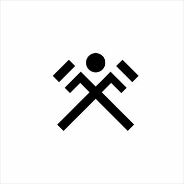 Human icon logo design with letter XF concept.