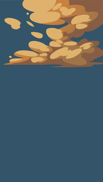 Sunset cloudscapes copy space vector illustration