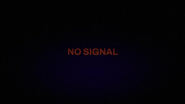 No signal on old tv, lost signal analog television, noise no signal animation screen. Video Looping 4K