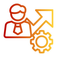 Competency Advancement Enhancement icon from the Personal Growth icon collection (Outline Gradient Style)