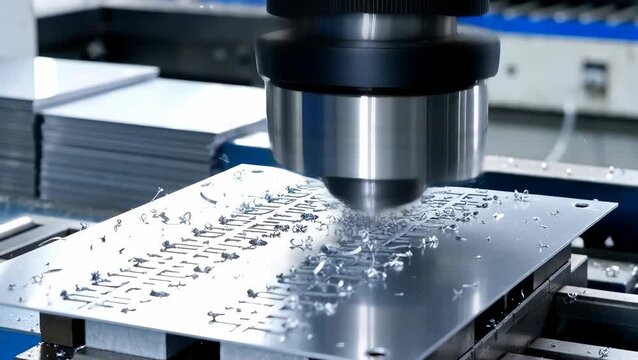 Precision Metal Machining Process in a Modern Workshop