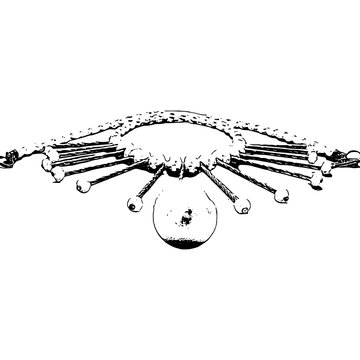 black and white necklace pendant design clip art preview