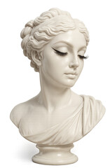 Obraz premium Marble Goddess Bust with Eyelashes and Winged Eyeliner