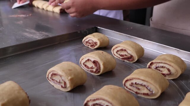 Close Up of Baker Hands Kneading Dough for Homemade Artisan Bread