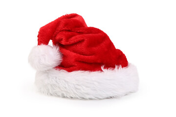 Santa Claus hat on white background