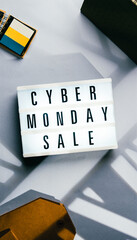 Cyber Monday Sale Lightbox And Office Shadow Scene