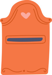 Vintage Mailbox with Heart Motif