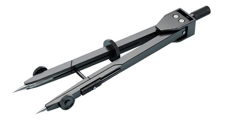 Pair of compasses drafting tool for drawing circles isolated PNG with Transparent Background