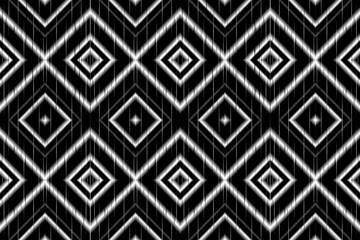 Ethnic seamless, Ikat patterns with simple shapes. Tribal and ethnic fabrics. Simple geometric pattern elements are best used in design, textile printing.