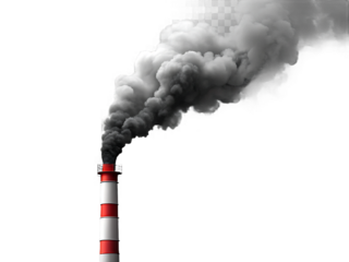 Industrial Chimney Emitting Smoke with image