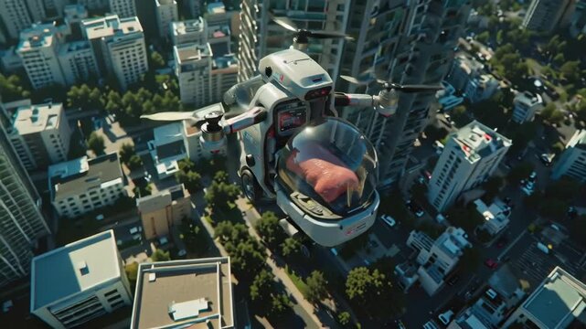 Flying Car Drone Urban Air Mobility, Future Transportation