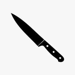 Kitchen knife vector illustration isolated on white background.
