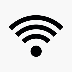 Simple vector icon wifi. Wifi wireless internet signal flat icon for apps. Sign for connect of network. Bar of satellites for mobile, radio, computer. Wi-fi signal.
