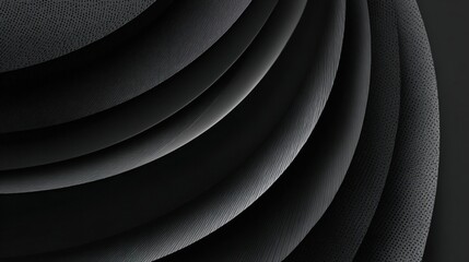 Layered black and grey background with abstract 3D effect and text space