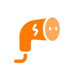 charging connector orange icon