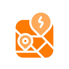 charging station map orange icon