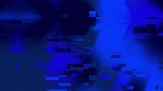 Abstract collection of distorted blue shapes and pixels. Suitable for backgrounds, graphic design projects, web design, digital art, and creative concepts.