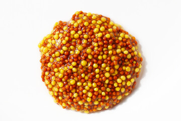 Wholegrain mustard seeds in brine
