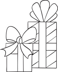 Christmas vector illustration with gift boxes
