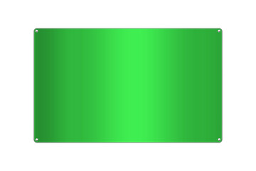 緑の金属プレートD4	