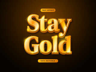 Stay Gold 3D Text Effect – Elegant Golden Typography Style