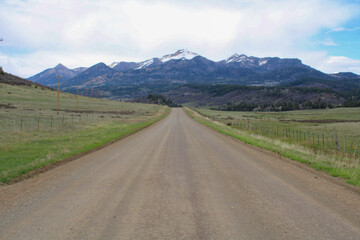 Colorado Backcountry Dirt Road and Mountain Landscape