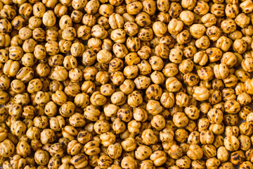 Double roasted chickpeas, background.This image can be used horizontally or vertically