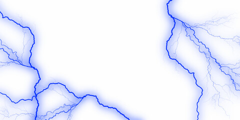 Abstract Watercolor Vector blue and white cracked texture style overlay with cracked texture. Lightning flash on white background. Natural phenomenon, light effect