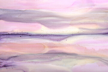 Art background of ink stains in purple colors