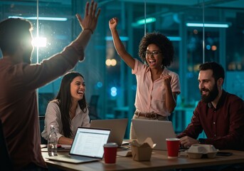 Team Triumph at Night