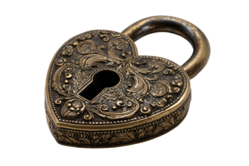 a heart shaped lock with a keyhole in the middle