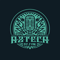 Aztech style radio emblem